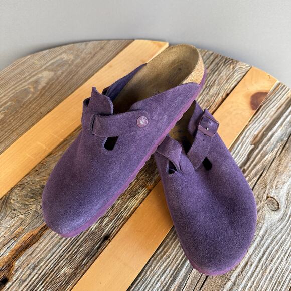 Birkenstock Boston - suede - wine - purple - narrow - dark - size 40 - Picture 1 of 8